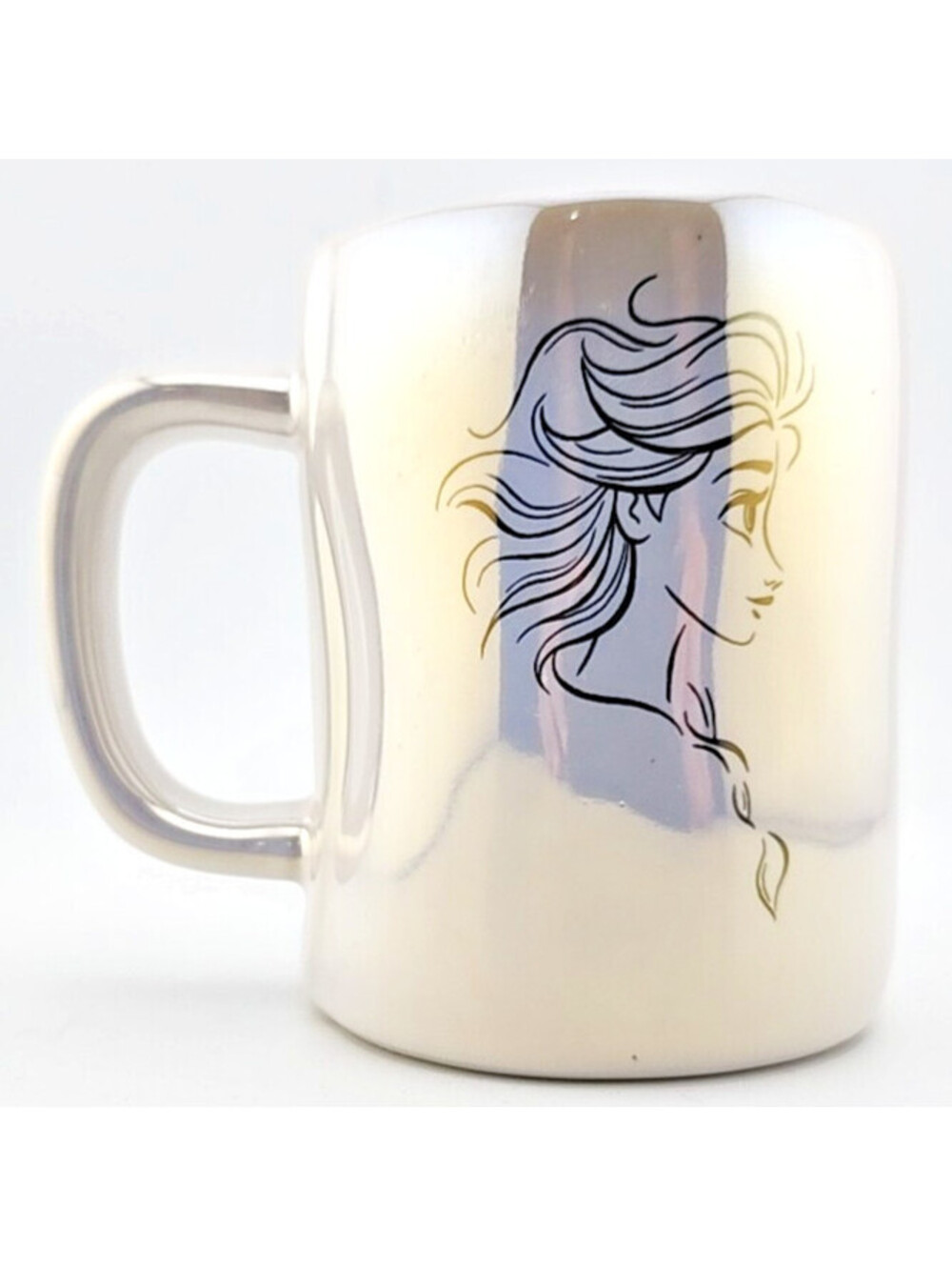 Disney Frozen “Let It Go” Elsa Pearl Mug – 16 oz Ceramic Coffee Cup